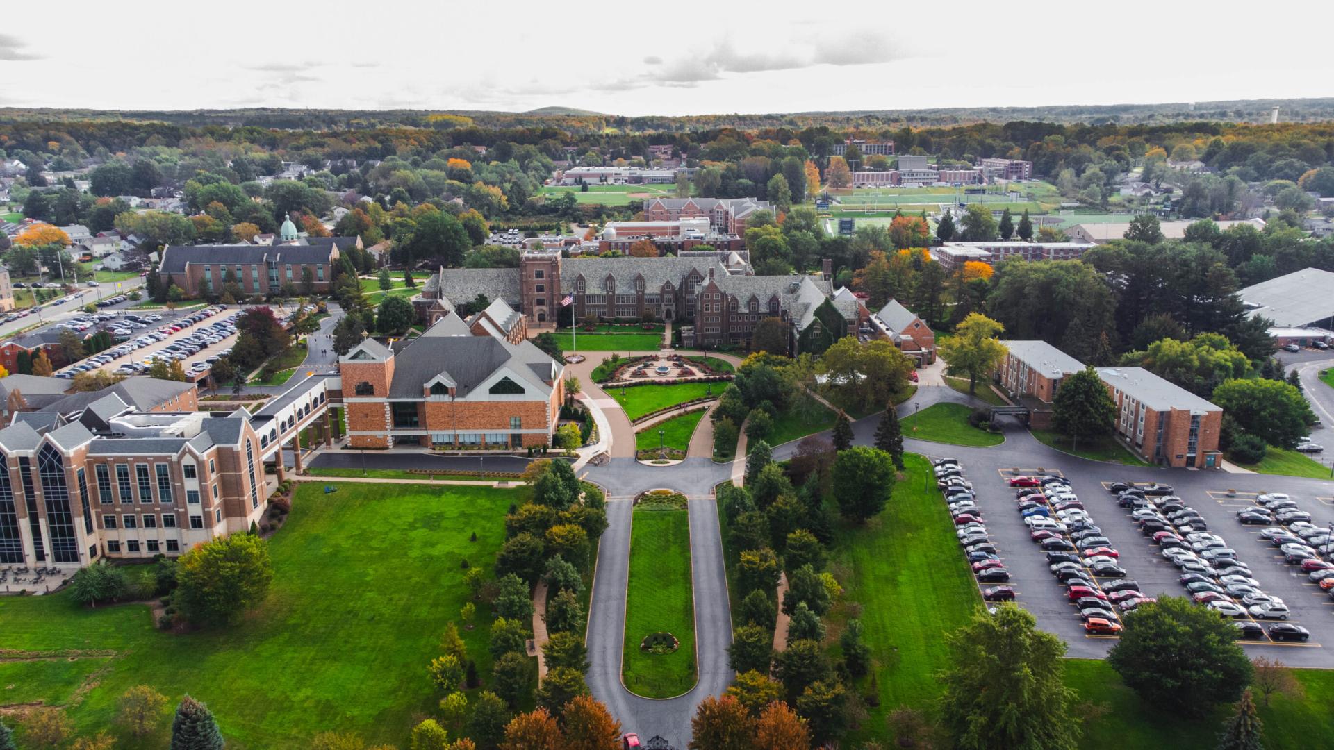Aerial view of  51ƵUniversity campus