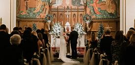2022 Hurst Wedding in the Christ the King Chapel at  51ƵUniversity